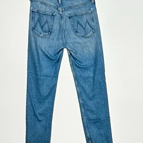 Mother High Rise Tomcat Flood Fray Flag Me DownStraight Leg Jeans Size 29